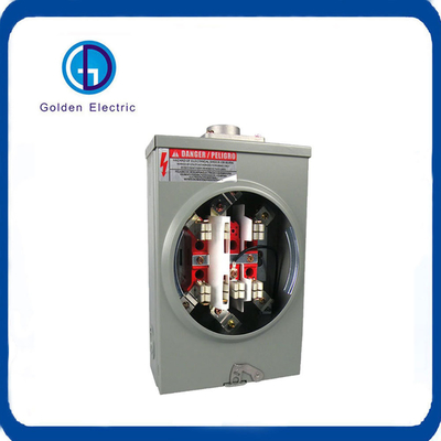125A 4jaw 5jaw Single-Phase Ringless Type Square Meter Socket for Electrical Meter Base