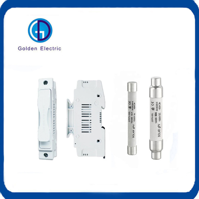 Güneş PV Elektrikli Mini Sigorta Kutusu Sigorta Sahibi ile DC Sigorta 10*85mm 14*85mm 1500VDC 30A 50A
