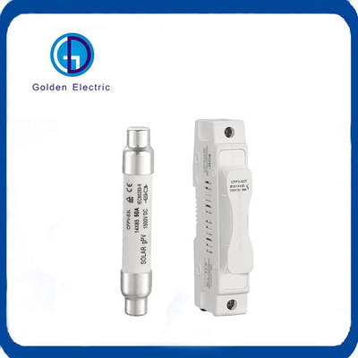 Güneş PV Elektrikli Mini Sigorta Kutusu Sigorta Sahibi ile DC Sigorta 10*85mm 14*85mm 1500VDC 30A 50A