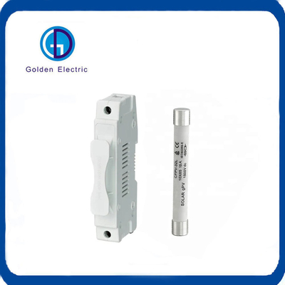 Güneş PV Elektrikli Mini Sigorta Kutusu Sigorta Sahibi ile DC Sigorta 10*85mm 14*85mm 1500VDC 30A 50A