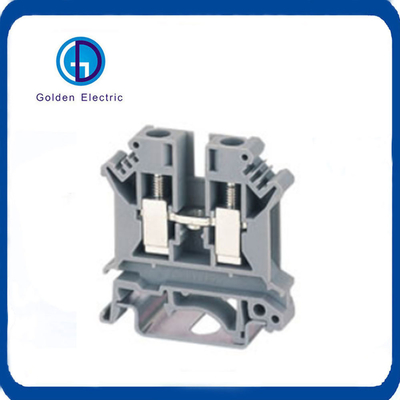 Rectangular UK6N Plug Connductor 6mm2 DIN Rail Terminal Block Wire Electrical Connector