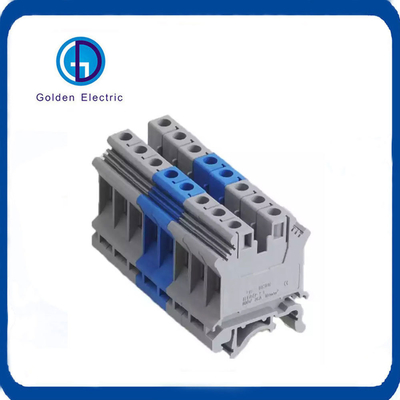UK Series Cage Spring Terminal Block Brass Spring Wire Connector 800V Large Voltage