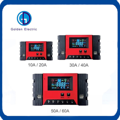 12V 24V Auto 10A/20A/30A/40A/50A/60A Solar Charge Controller with USB Output 5V/2A Max