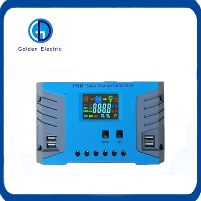 10A 20A 30A 40A 50A 60A Solar Charge Controller 12V 24V 48V Auto with Dual USB Port
