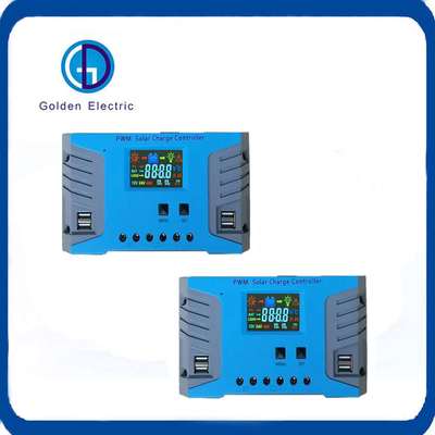 10A 20A 30A 40A 50A 60A Solar Charge Controller 12V 24V 48V Auto with Dual USB Port