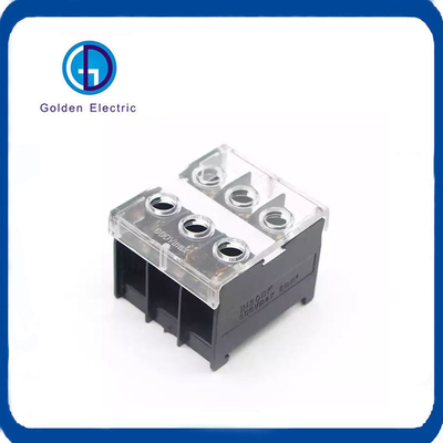 Series 3P 20A 30A 50A 600V Black Wire Connector Terminal Block for Customization