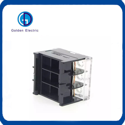 Series 3P 20A 30A 50A 600V Black Wire Connector Terminal Block for Customization