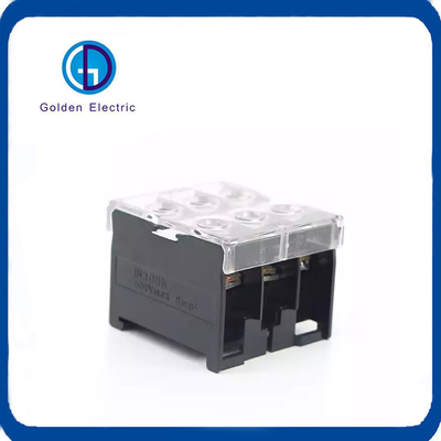 Series 3P 20A 30A 50A 600V Black Wire Connector Terminal Block for Customization