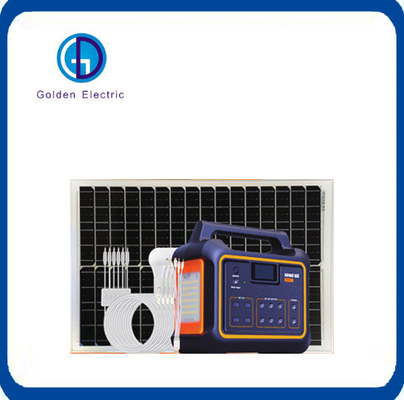 60W Long Lifespan Solar Lighting System Hight effciency With LED Bulb 15A