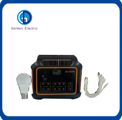 60W Long Lifespan Solar Lighting System Hight effciency With LED Bulb 15A