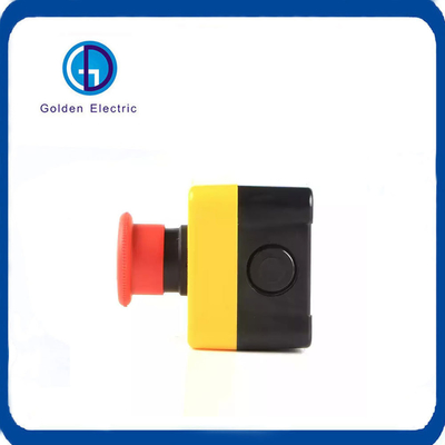 IP65 Protection Level Single Hole Control Switch Box for Red Mushroom Head Push Button
