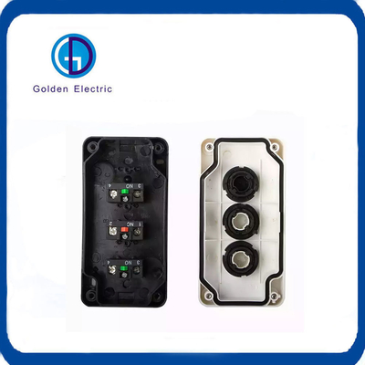 Waterproof Flush 3 Spring Return Button Control Box Push Button Station Control Switch Box