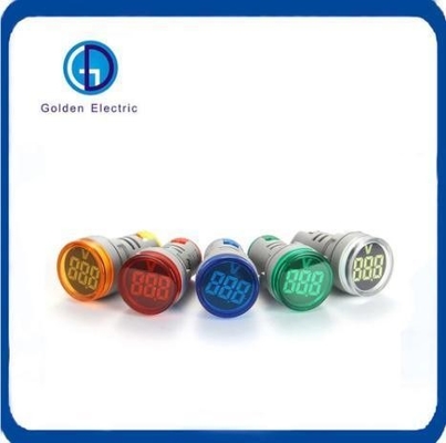 22mm Round Digital Voltmeter Mini LED Indicator Light Voltage Meter Pilot Lamp for Durable