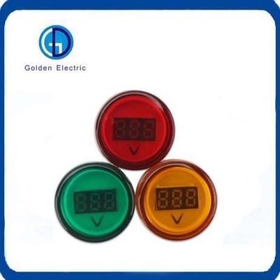 22mm Round Digital Voltmeter Mini LED Indicator Light Voltage Meter Pilot Lamp for Durable