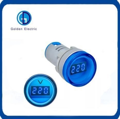 22mm Round Digital Voltmeter Mini LED Indicator Light Voltage Meter Pilot Lamp for Durable