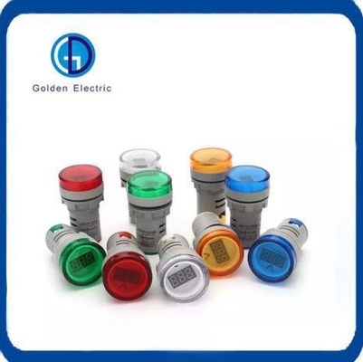 22mm Round Digital Voltmeter Mini LED Indicator Light Voltage Meter Pilot Lamp for Durable