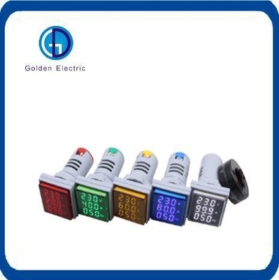 Bulb Type Induction Lamps 22mm Digital Ammeter LED Indicator Light with Different Color