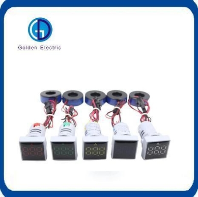 Bulb Type Induction Lamps 22mm Digital Ammeter LED Indicator Light with Different Color