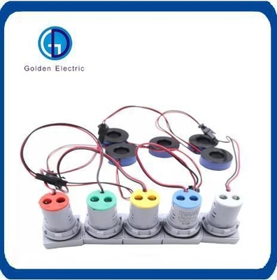 Bulb Type Induction Lamps 22mm Digital Ammeter LED Indicator Light with Different Color
