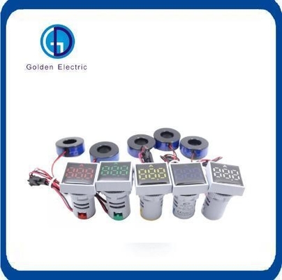 Bulb Type Induction Lamps 22mm Digital Ammeter LED Indicator Light with Different Color