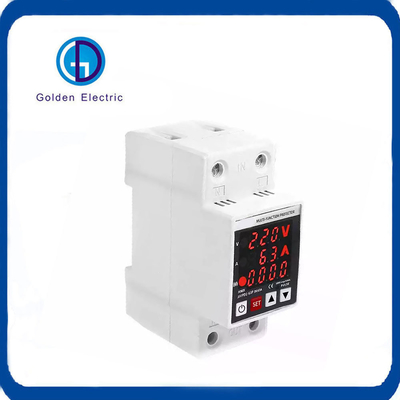 63A 230V DIN Rail Over/Under Voltage Current Protector with Kwh Energy Meter