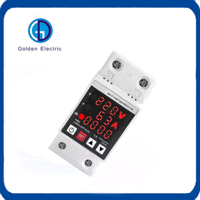 63A 230V DIN Rail Over/Under Voltage Current Protector with Kwh Energy Meter