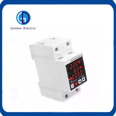 63A 230V DIN Rail Over/Under Voltage Current Protector with Kwh Energy Meter
