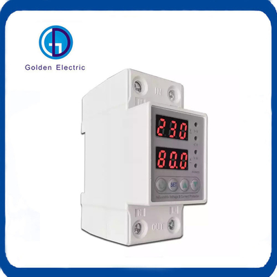 Dual LED Display 40A 63A 80A 220V 230V Adjustable Over Under Voltage Current Protective Device Protector Relay