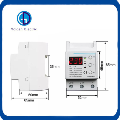 LED-display Digitaal spanningsbeschermer voor overbelastingsbeschermingsrelais 3p 63A 230V