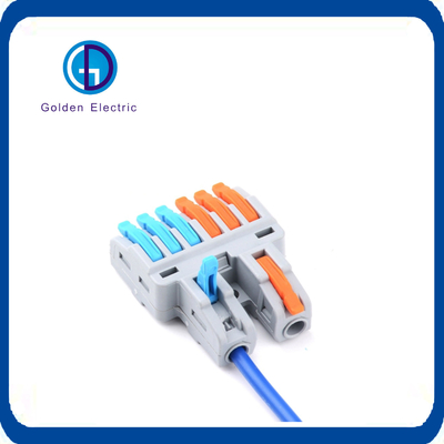 Mini Wire Electrical 2 In 6 Out Terminal Blocks Connector For Environmental Protection