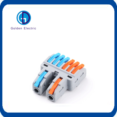 Mini Wire Electrical 2 In 6 Out Terminal Blocks Connector For Environmental Protection