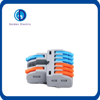 Mini Wire Electrical 2 In 6 Out Terminal Blocks Connector For Environmental Protection