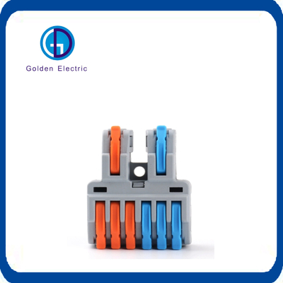 Mini Wire Electrical 2 In 6 Out Terminal Blocks Connector For Environmental Protection