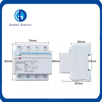 380V 60A DIN Rail Voltage Protective Device Auto Recovery with Three Phase