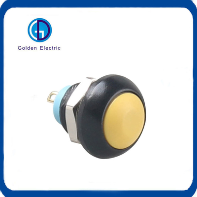 Small Size Metal Push Button Switch 12mm LED Waterproof Flat Round