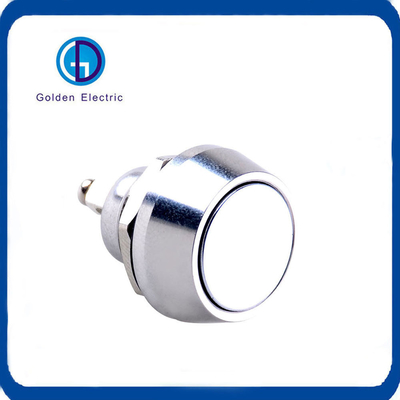 Small Size Metal Push Button Switch 12mm LED Waterproof Flat Round