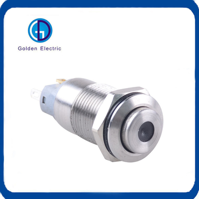 Small Size Metal Push Button Switch 12mm LED Waterproof Flat Round