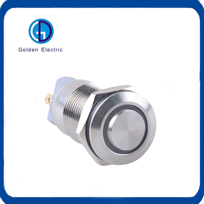 High Head 12mm 12V Metal Momentary Switch Illuminated with Single Pole