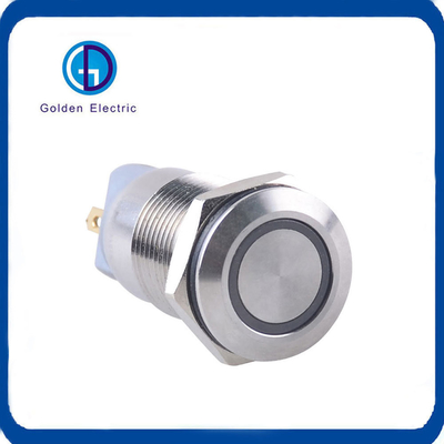 High Head 12mm 12V Metal Momentary Switch Illuminated with Single Pole