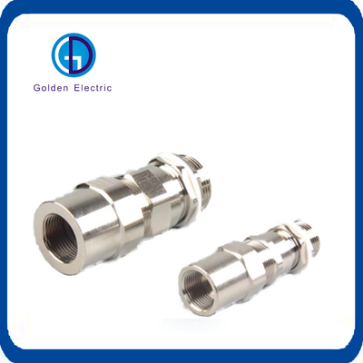 IP66 IP68 Explosion-Proof Metal Cable Gland with Nickel Plated Brass Customizable Sizes