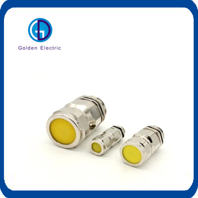 IP66 IP68 Explosion-Proof Metal Cable Gland with Nickel Plated Brass Customizable Sizes