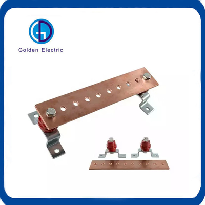 Grounding System Copper Grounding Earth Busbar with Insulators and Thickness 3mm-20mm