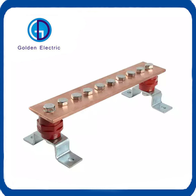 Grounding System Copper Grounding Earth Busbar with Insulators and Thickness 3mm-20mm
