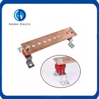 Grounding System Copper Grounding Earth Busbar with Insulators and Thickness 3mm-20mm