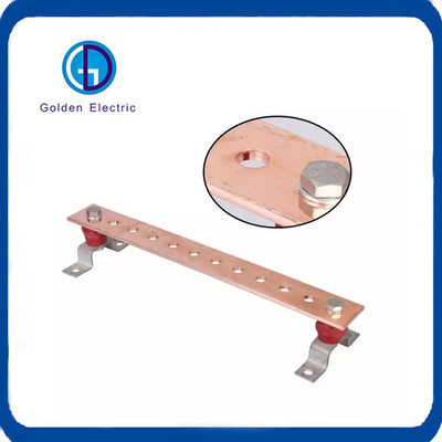 Grounding System Copper Grounding Earth Busbar with Insulators and Thickness 3mm-20mm