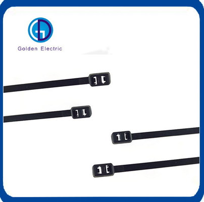 200mm Black White Color Customization Self-Locking Nylon Double Head Loop Cable Ties