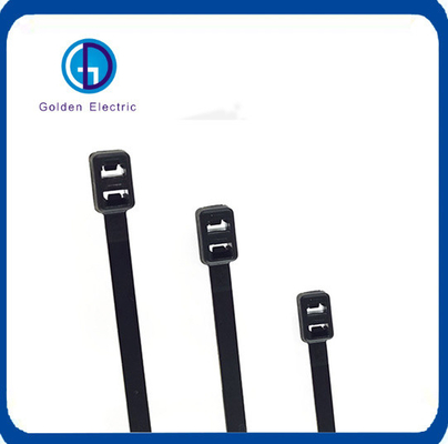 200mm Black White Color Customization Self-Locking Nylon Double Head Loop Cable Ties