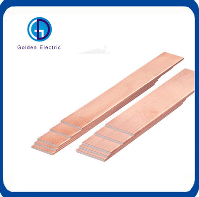 High Precision Bare Copper Coated Steel Earthing Busbar with Red Conductor Material