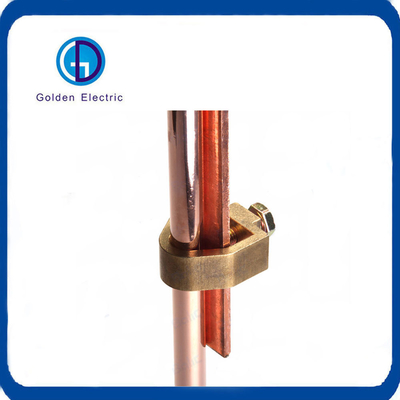 Brass Grounding Rod Earthing Clamp for Direct Earthing Method Electrical Line Fittings