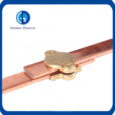 High Voltage Transmission Line Brass Grounding Clamp for Grounding System on 25X3mm